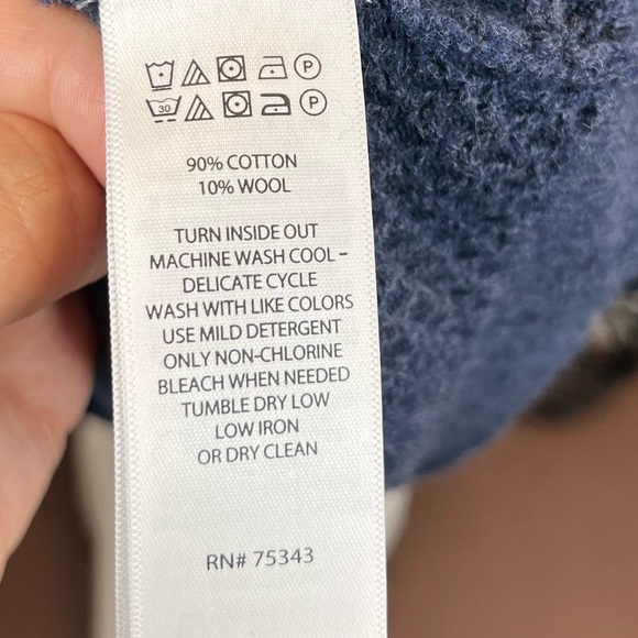 Art of Rhetoric Men's Navy Blue Large Knit Sweater - Picture 3 of 7